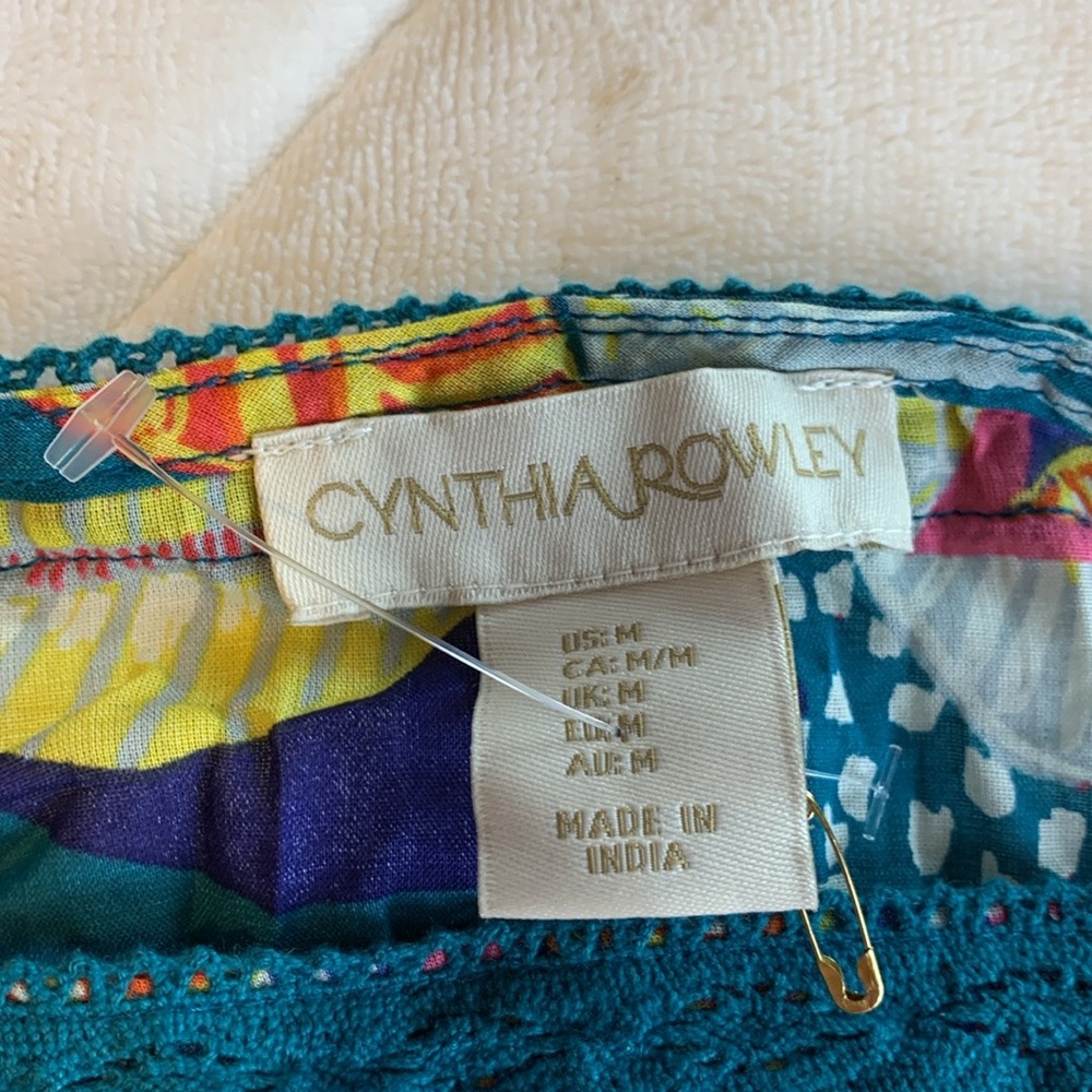 NWOT Cynthia Rowley Crop Top Tank -  Botanical Pattern - Picture 5 of 8